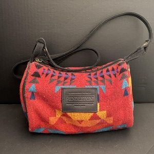 Small Wool Pendleton Shoulder Bag